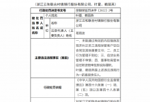 杉德畅刷整理：监管动态｜浙江云和联合村镇银行收到历史首张罚单！因员工行为及信贷管理失责等被罚140万元