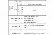 杉德畅刷整理：银行财眼丨临高惠丰村镇银行被罚185万 因员工行为管理失控等案由