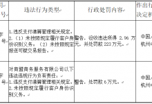 杉德畅刷整理：商盟商务服务公司违法被罚没226万 为浙江商盟子公司