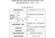 杉德畅刷整理：银行财眼丨哈尔滨银行重庆渝北支行被罚40万 因贷前调查不尽职等案由