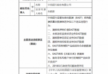 杉德畅刷整理：银行财眼丨中信银行被罚290万元：涉及8项违规行为