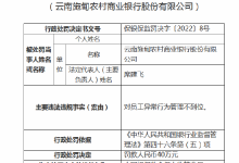 杉德畅刷整理：因员工异常行为管理不到位 云南施甸农商行被罚40万元