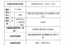 杉德畅刷整理：因管理不善导致许可证遗失 内蒙古银行兴安盟科右中旗支行被罚0.5万元