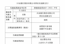 杉德畅刷整理：银行财眼｜兴业银行西安友谊路支行被罚款八千元 因杉德畅刷许可证遗失