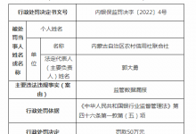 杉德畅刷整理：内蒙古农信社被罚100万元：涉及监管数据漏报等