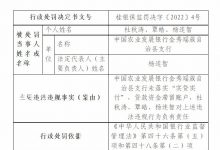 杉德畅刷整理：农发行金秀瑶族自治县支行因未落实“实贷实付”等被罚40万元