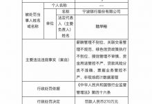 杉德畅刷整理：因薪酬管理不到位等多项违规，宁波银行被罚270万