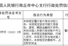 杉德畅刷整理：夏邑县农村信用合作联社因占压财政资金等被罚77.1万元