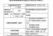 杉德畅刷整理：因信贷管理不审慎等，景谷傣族彝族自治县农信合联社被罚95万