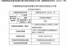 杉德畅刷整理：因个贷资金违规流入第三方存管账户，平阳浦发村镇银行被罚25万