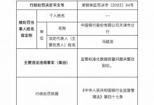 杉德畅刷整理：因监管标准化数据质量未整改到位，中国银行天津分行被罚20万