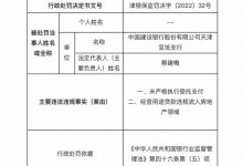 杉德畅刷整理：因未严格执行受托支付等，建设银行天津宝坻支行被罚60万