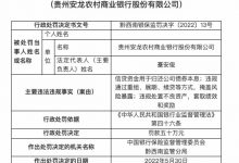 杉德畅刷整理：因违规处置不良资产等，贵州安龙农商行被罚50万