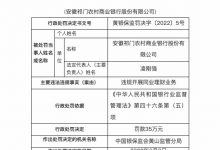 杉德畅刷整理：因违规开展同业理财业务，安徽祁门农商行被罚35万